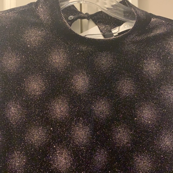 Black and Gold shimmer holiday dress - Picture 2 of 4